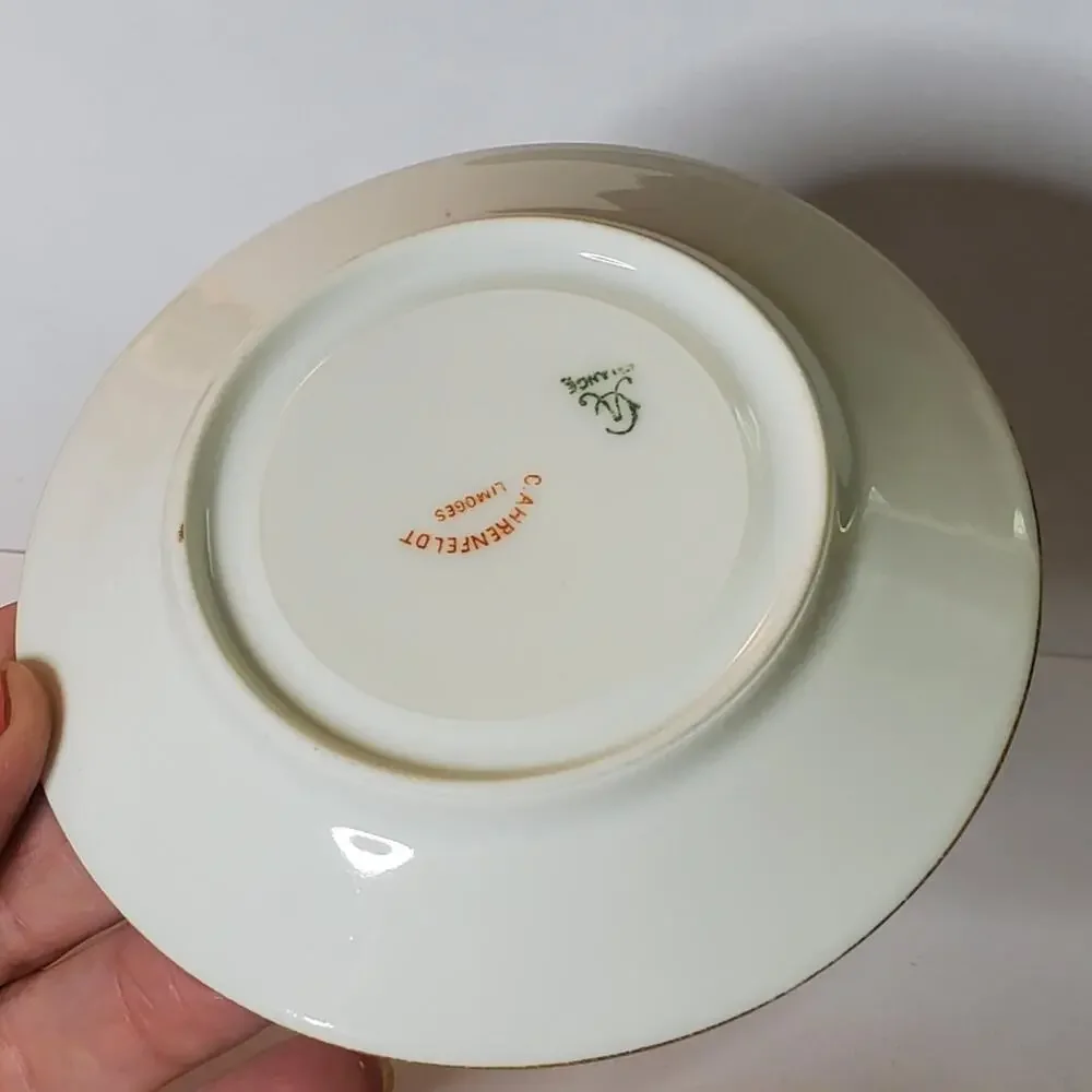Vintage Charles Ahrenfeldt Limoges small tea cup and saucer in Great condition